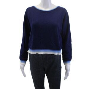 Sundown by Splendid Womens Pullover Sweatshirts Dark Blue Long Sleeve Size M